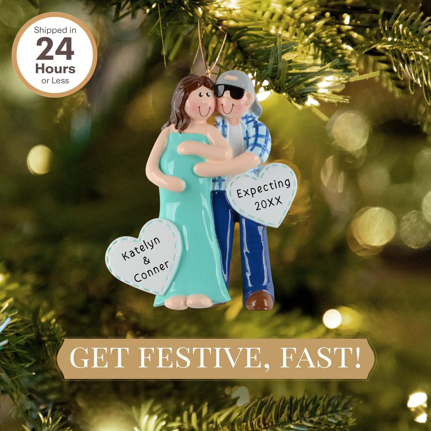 Adorno personalizado para pareja en espera