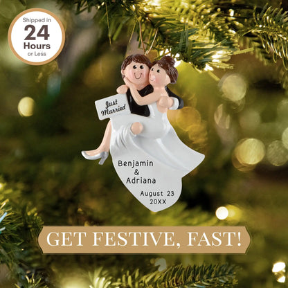 Adorno personalizado para novios recién casados