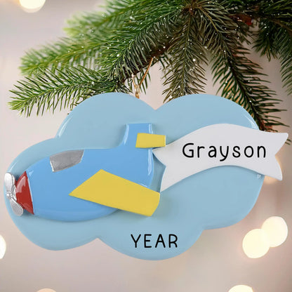 Adorno navideño de nubes de avión 