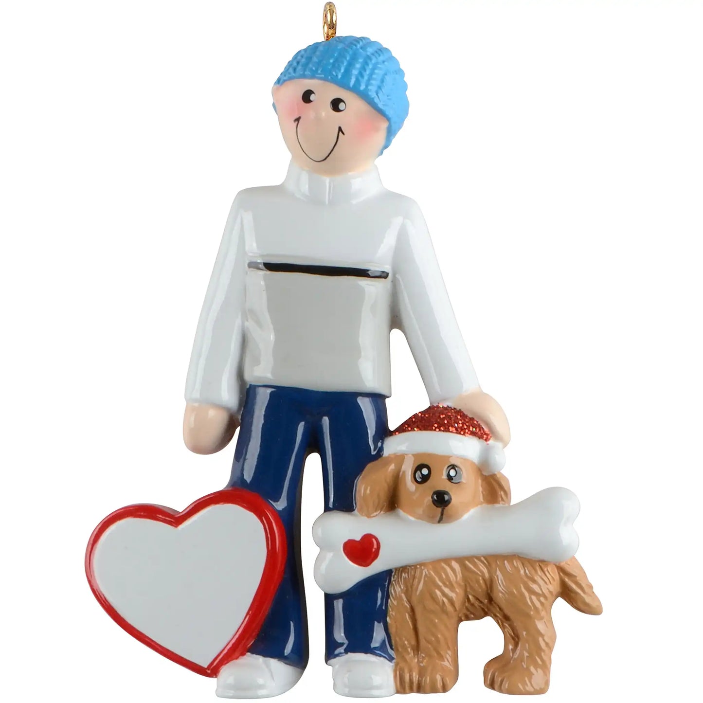 Man With Dog Personalized Ornament