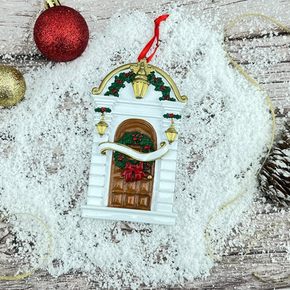 Brown House Door Personalized Ornament