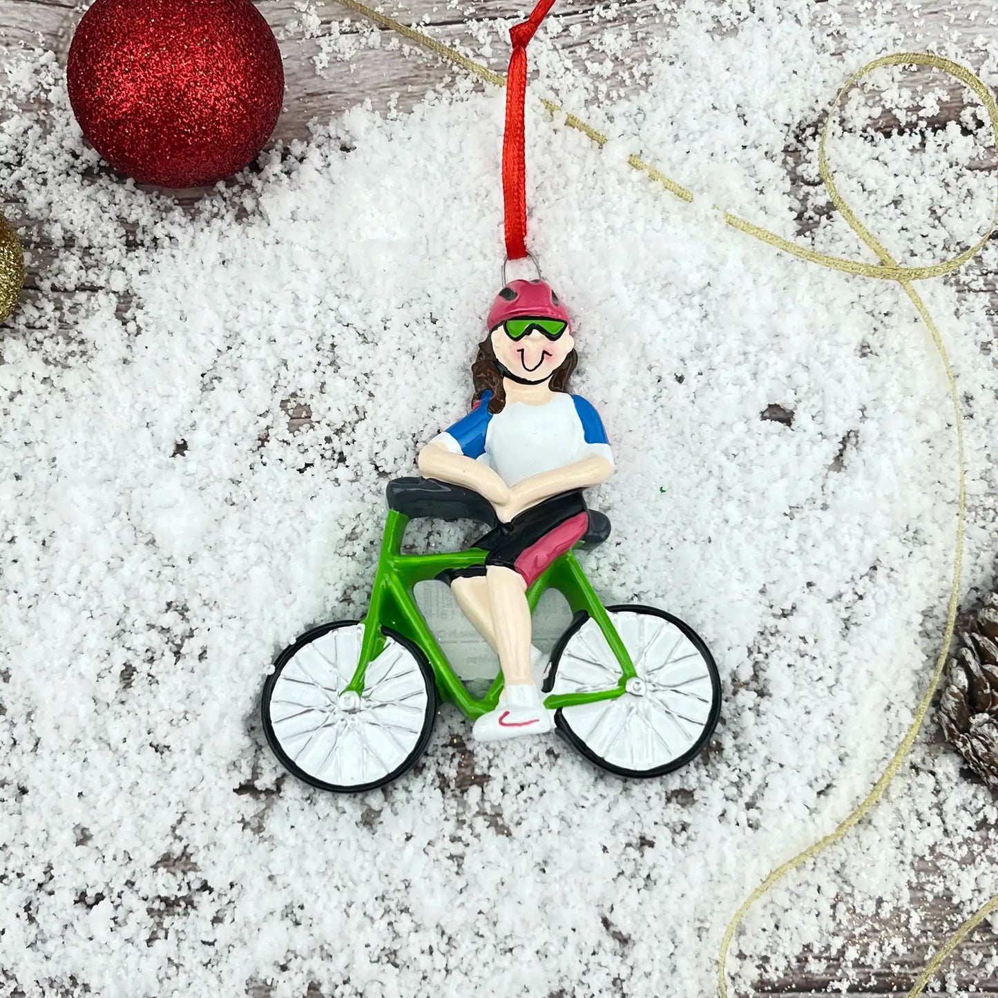 Bicycle Personalized Ornament - Girl