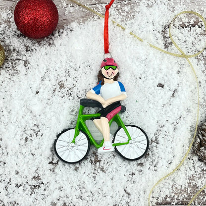Bicycle Personalized Ornament - Girl
