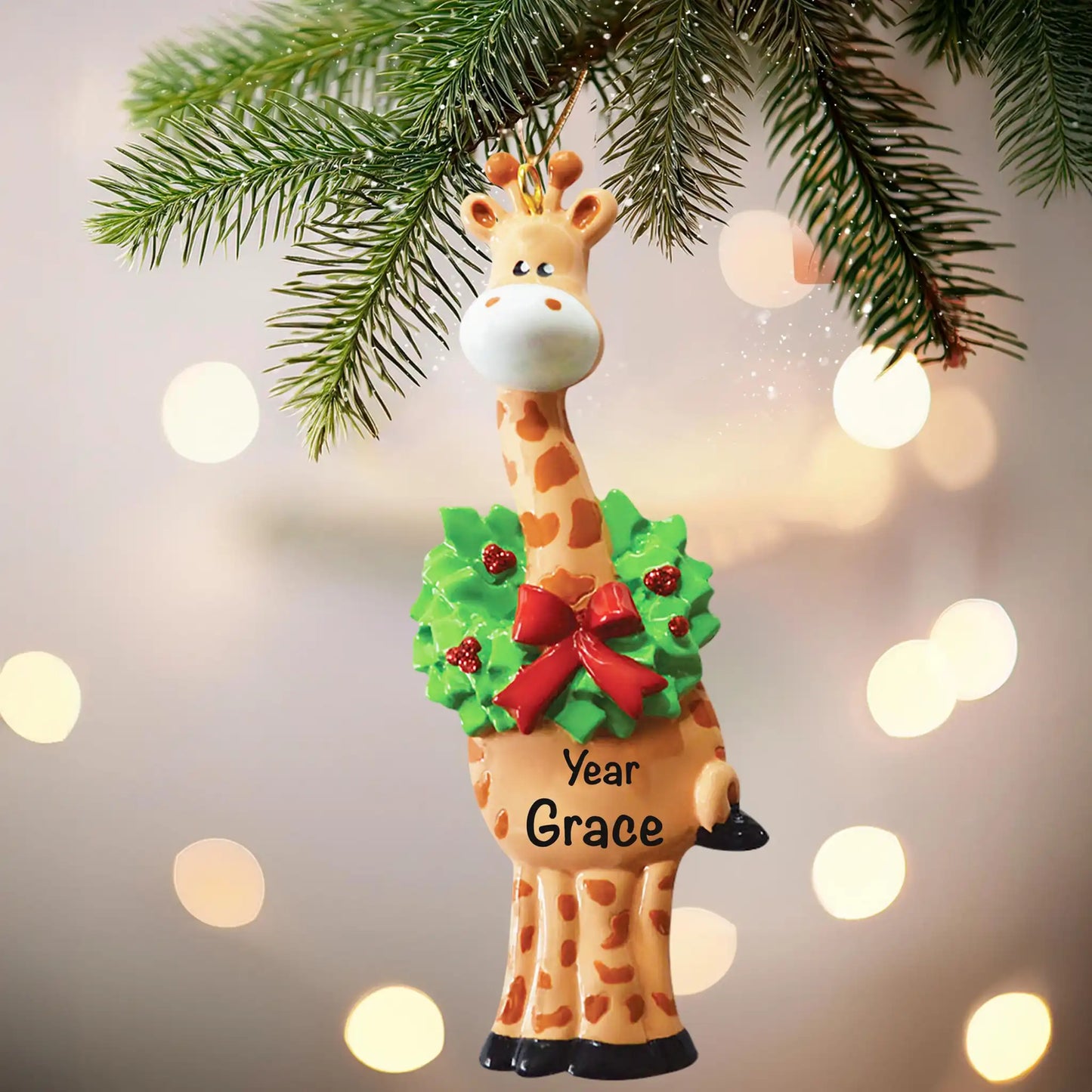 Christmas Giraffe Christmas Ornament