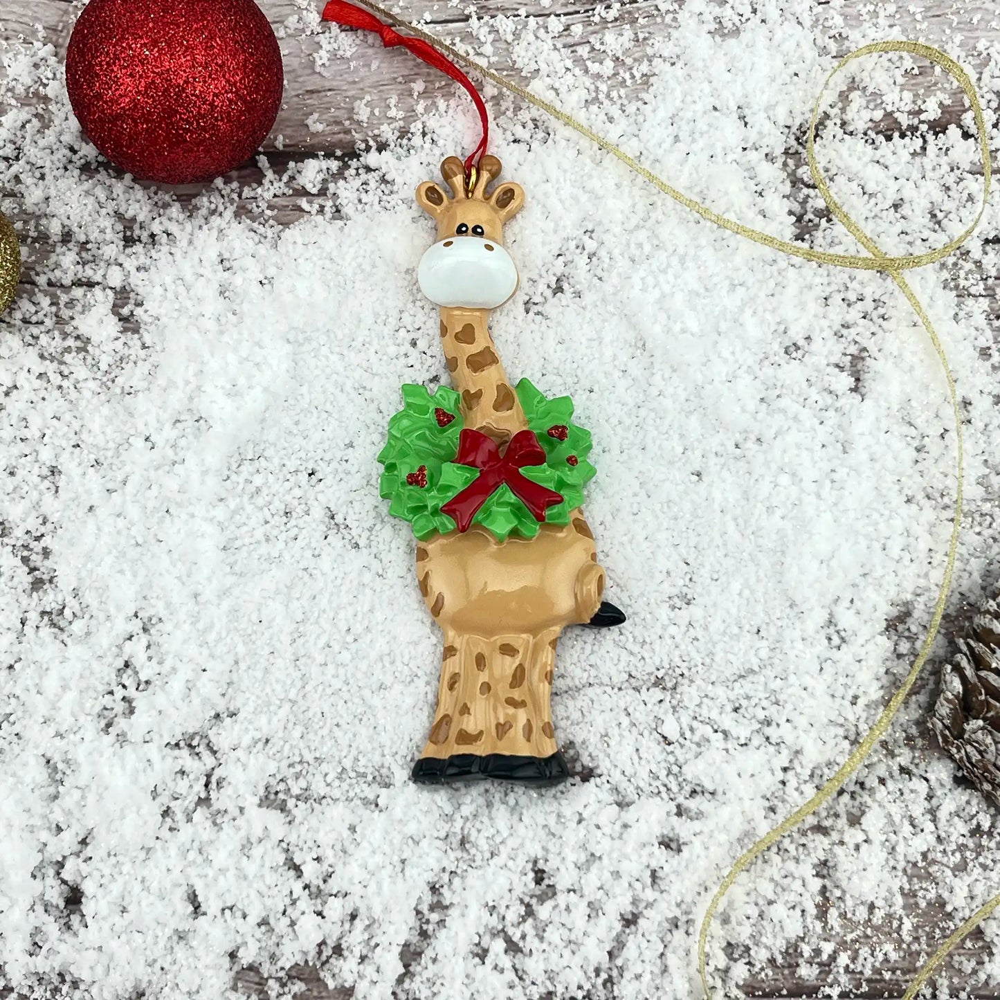 Christmas Giraffe Christmas Ornament