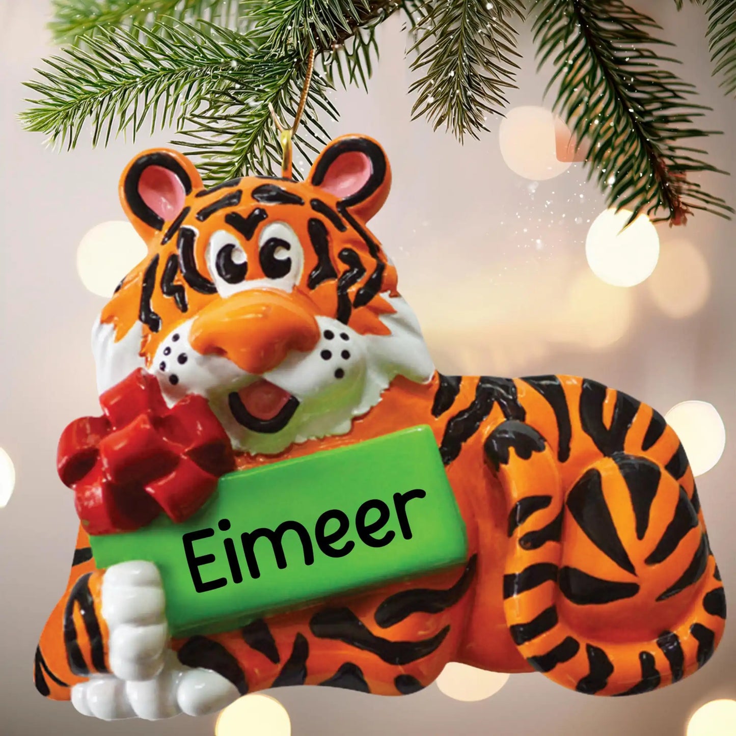 Christmas Tiger Christmas Ornament