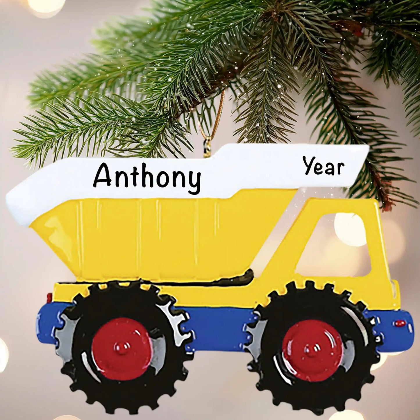 Adorno navideño de camión volquete 