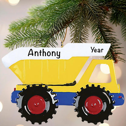 Adorno navideño de camión volquete 