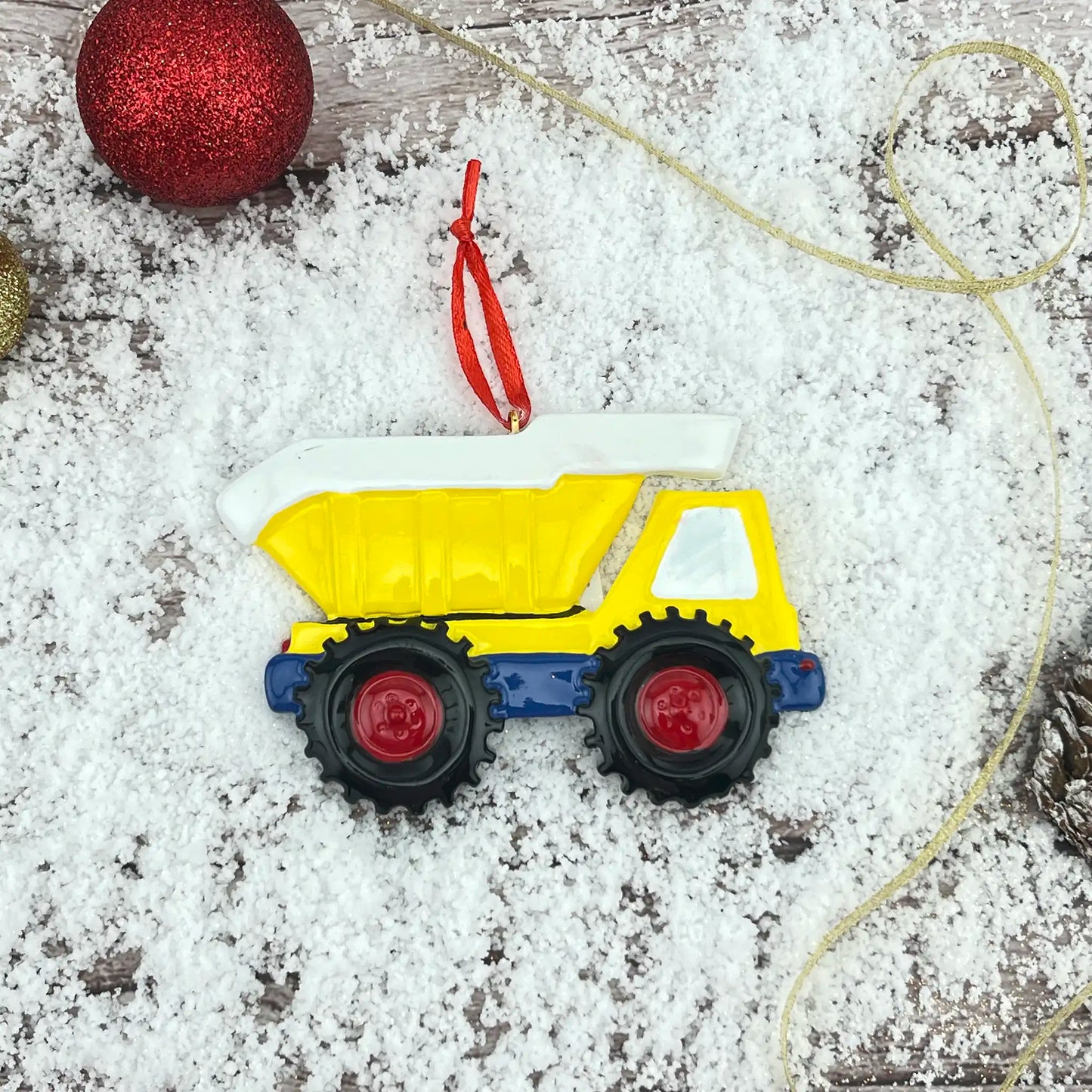 Adorno navideño de camión volquete 