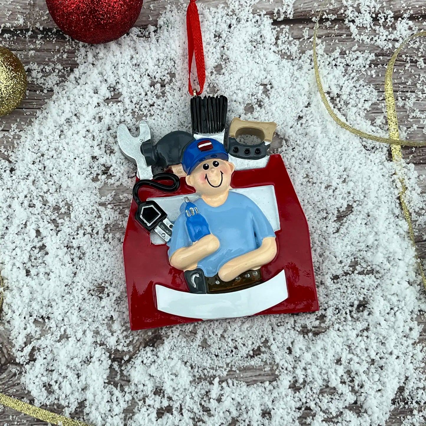 Handyman Toolbox Personalized Ornament
