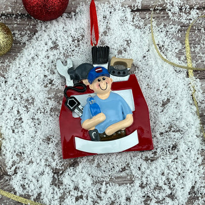 Handyman Toolbox Personalized Ornament