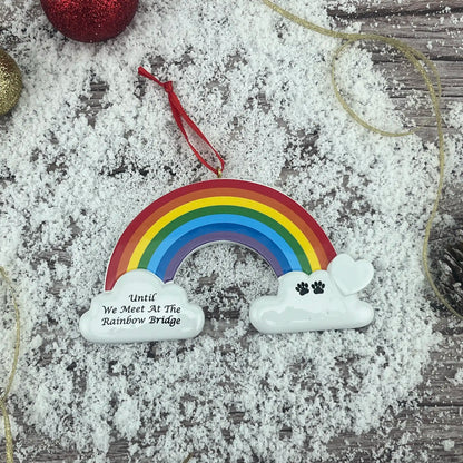 Adorno conmemorativo personalizado del Puente del Arcoíris para mascotas 