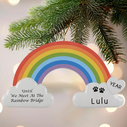 Adorno conmemorativo personalizado del Puente del Arcoíris para mascotas 