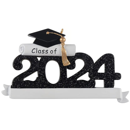 2024 Graduation Christmas Ornament - Black