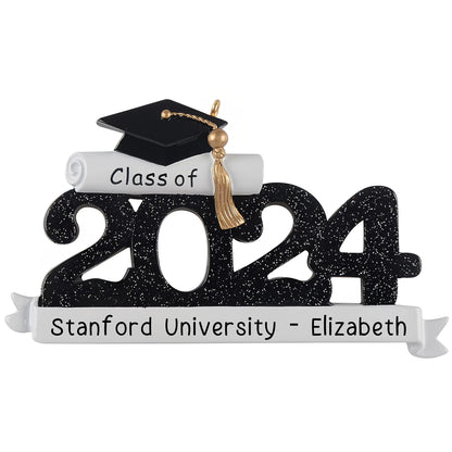 2024 Graduation Christmas Ornament - Black