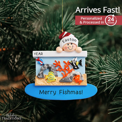 fish tank christmas accessories Fish Aquarium Personalized Ornament