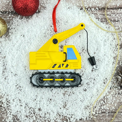 Construction Crane Personalized Ornament