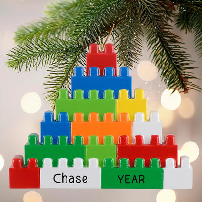 Lego Style Blocks Christmas Ornament