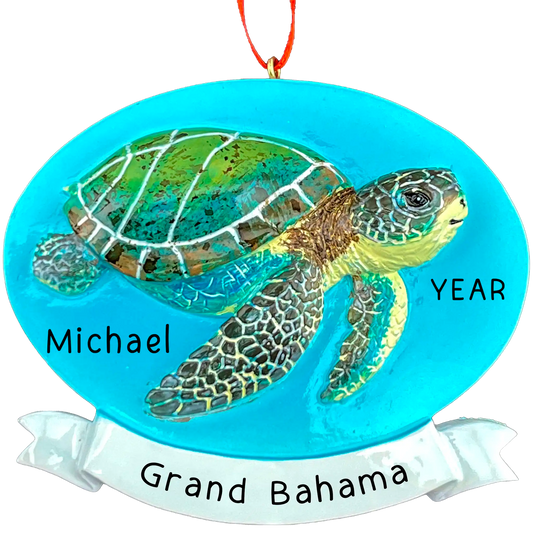 Sea Turtle Ocean Blue Ornament