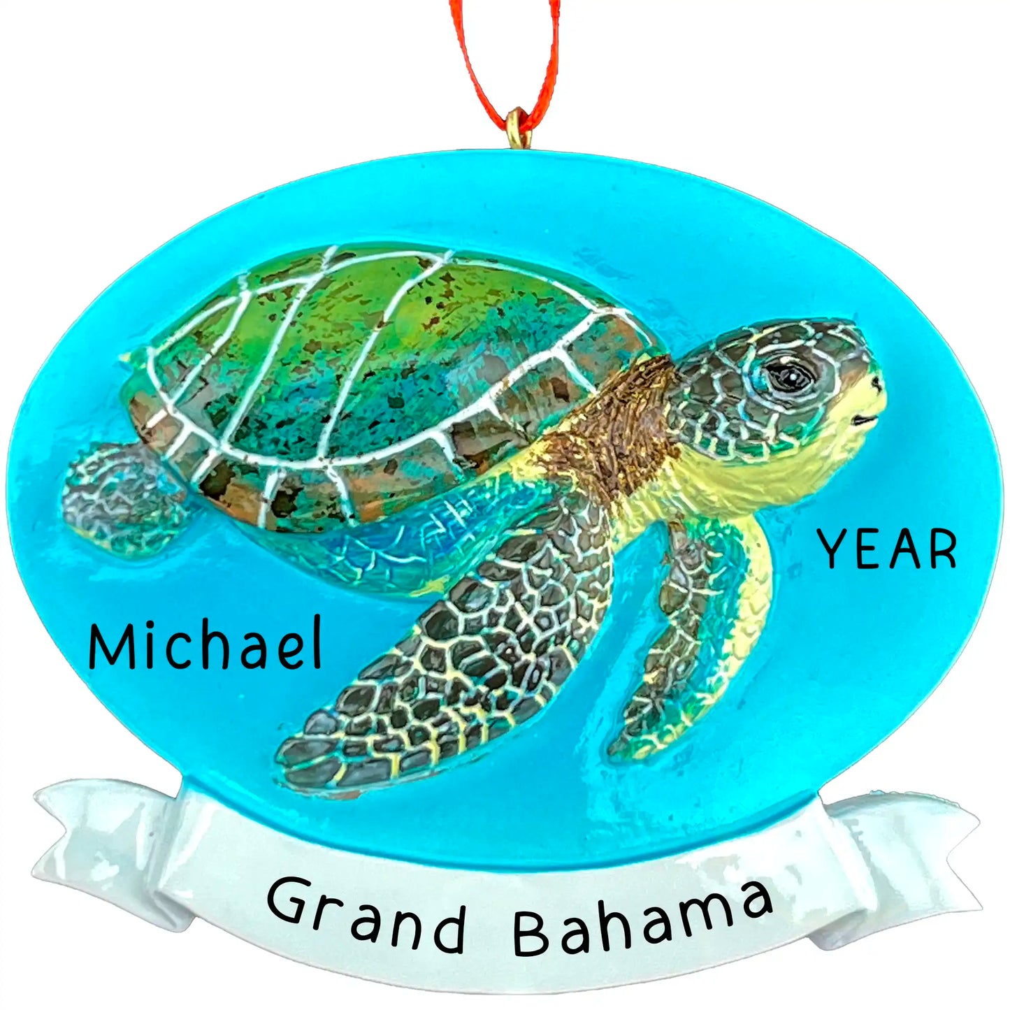 Sea Turtle Ocean Blue Ornament