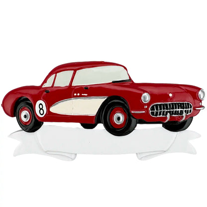 Classic Car Personalized Ornament - Corvette Style