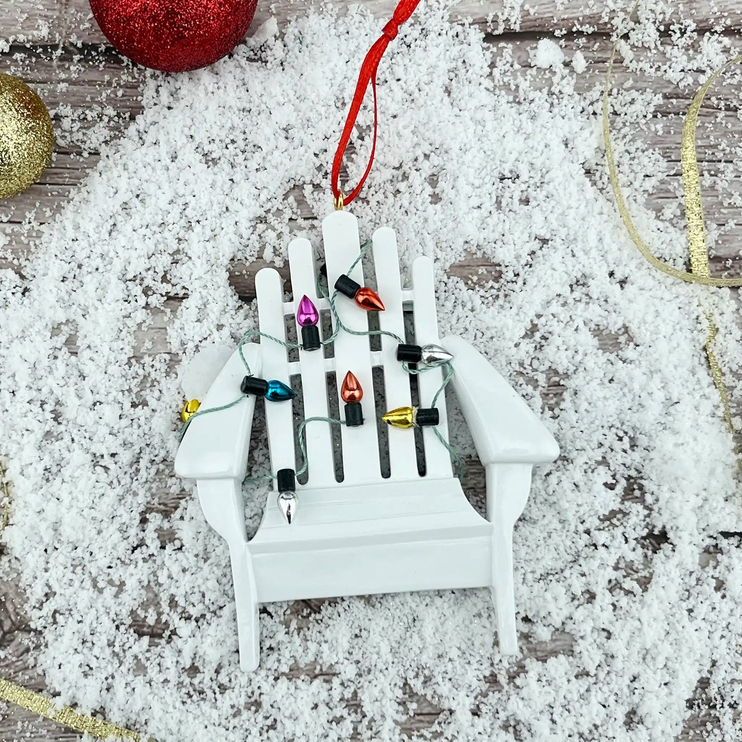 Adirondack White Christmas Ornament