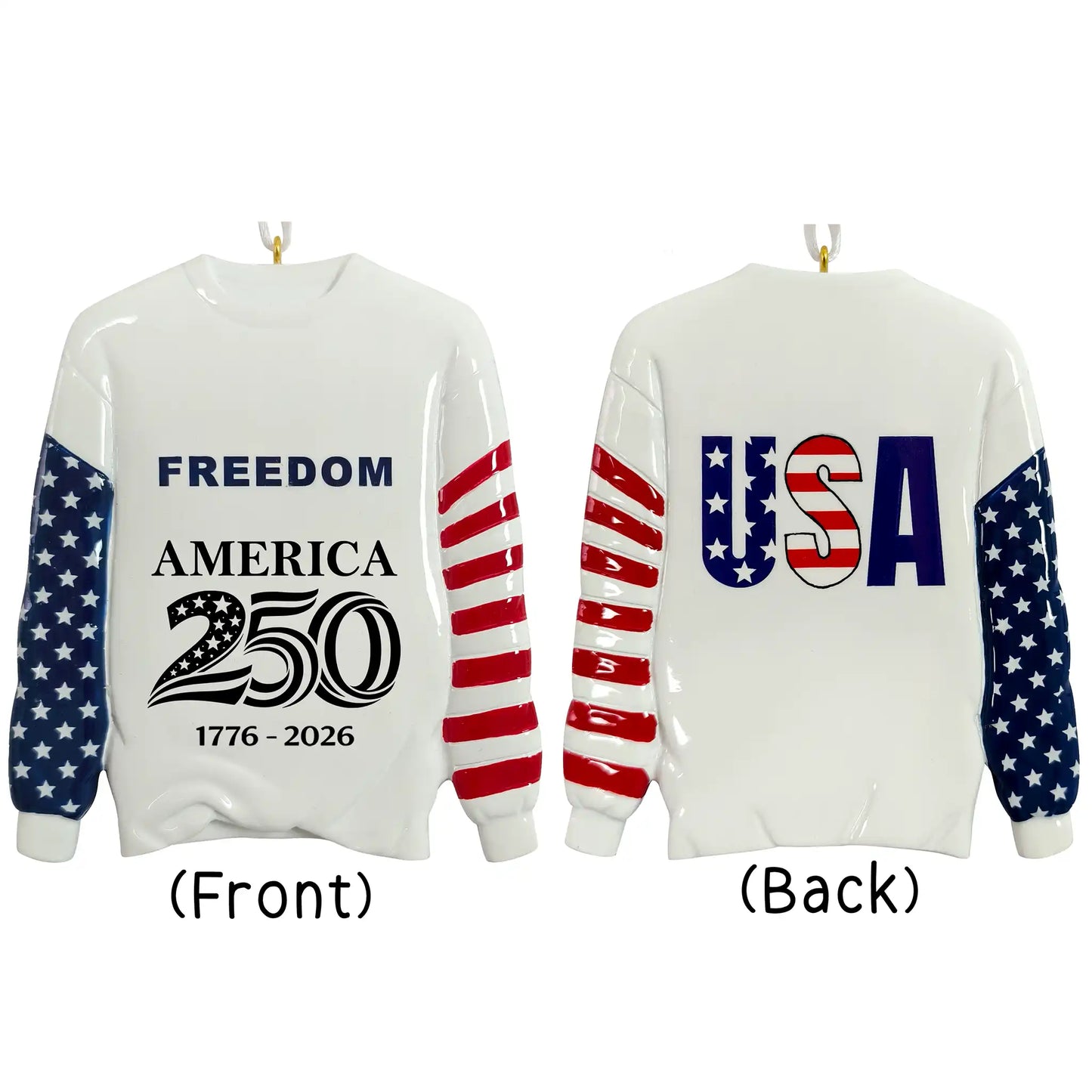 America 250 Sweatshirt Personalized Ornament