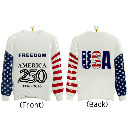 America 250 Sweatshirt Personalized Ornament