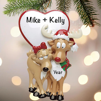 Adorno personalizado para parejas "Sé mi ciervo" 
