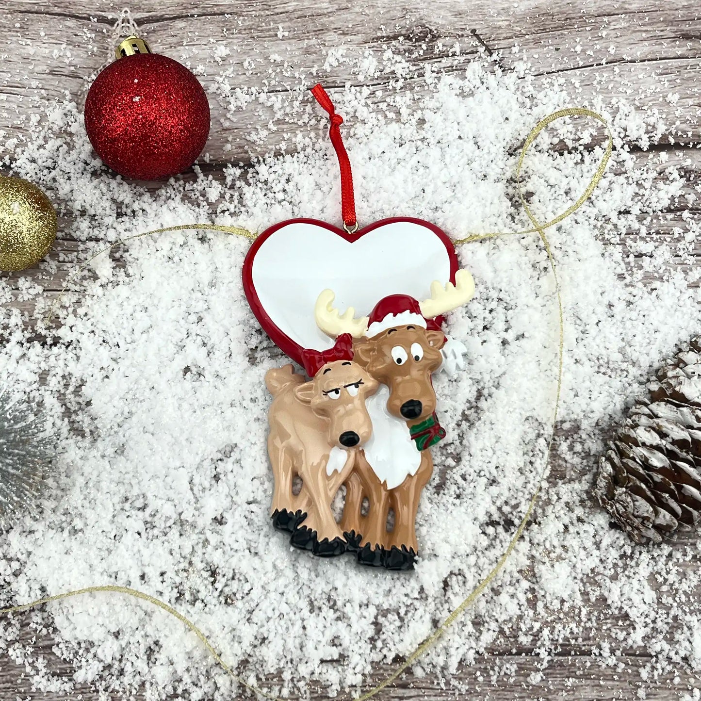 Adorno personalizado para parejas "Sé mi ciervo" 