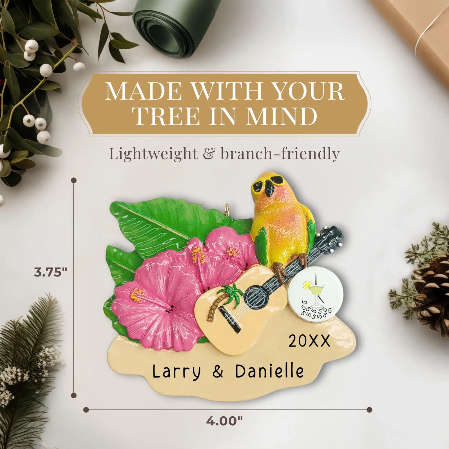 Adorno personalizado de Jimmy Buffet "5 O'Clock Somewhere"