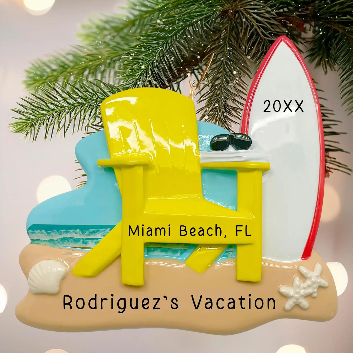 Adorno personalizado de silla Adirondack para vacaciones en la playa