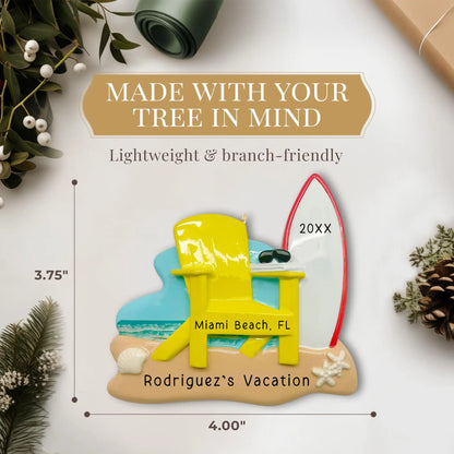 Adorno personalizado de silla Adirondack para vacaciones en la playa