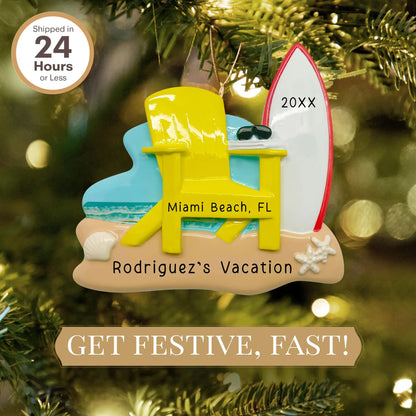 Adorno personalizado de silla Adirondack para vacaciones en la playa