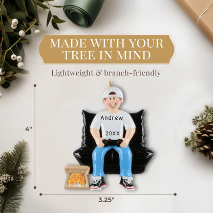 Video Game Boy Personalized Ornament