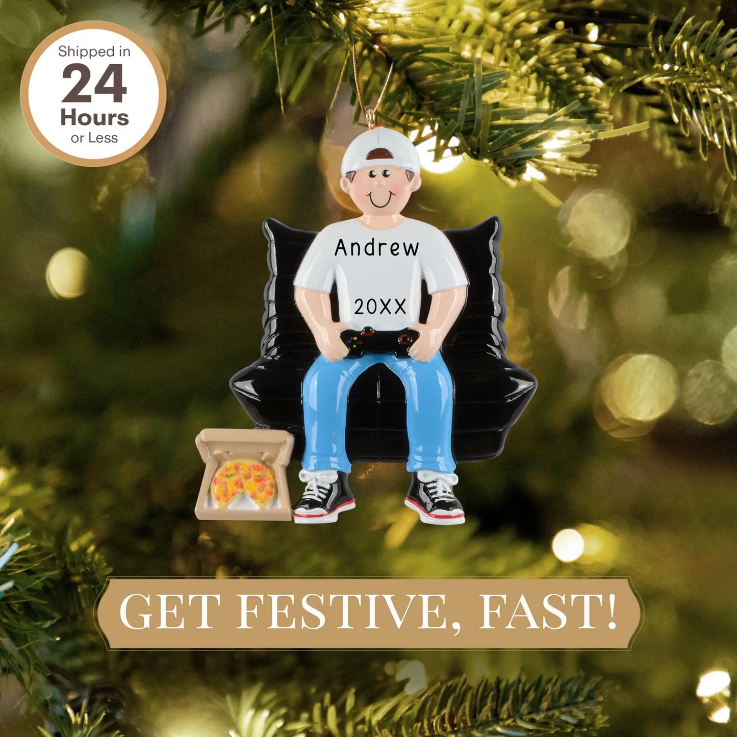 Video Game Boy Personalized Ornament