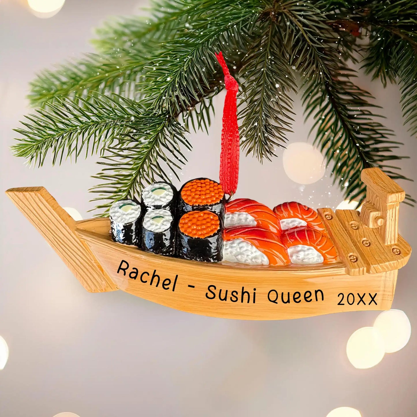 Sushi Boat Personalized Ornament