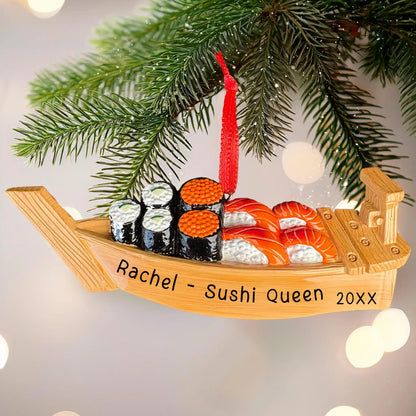 Sushi Boat Personalized Ornament