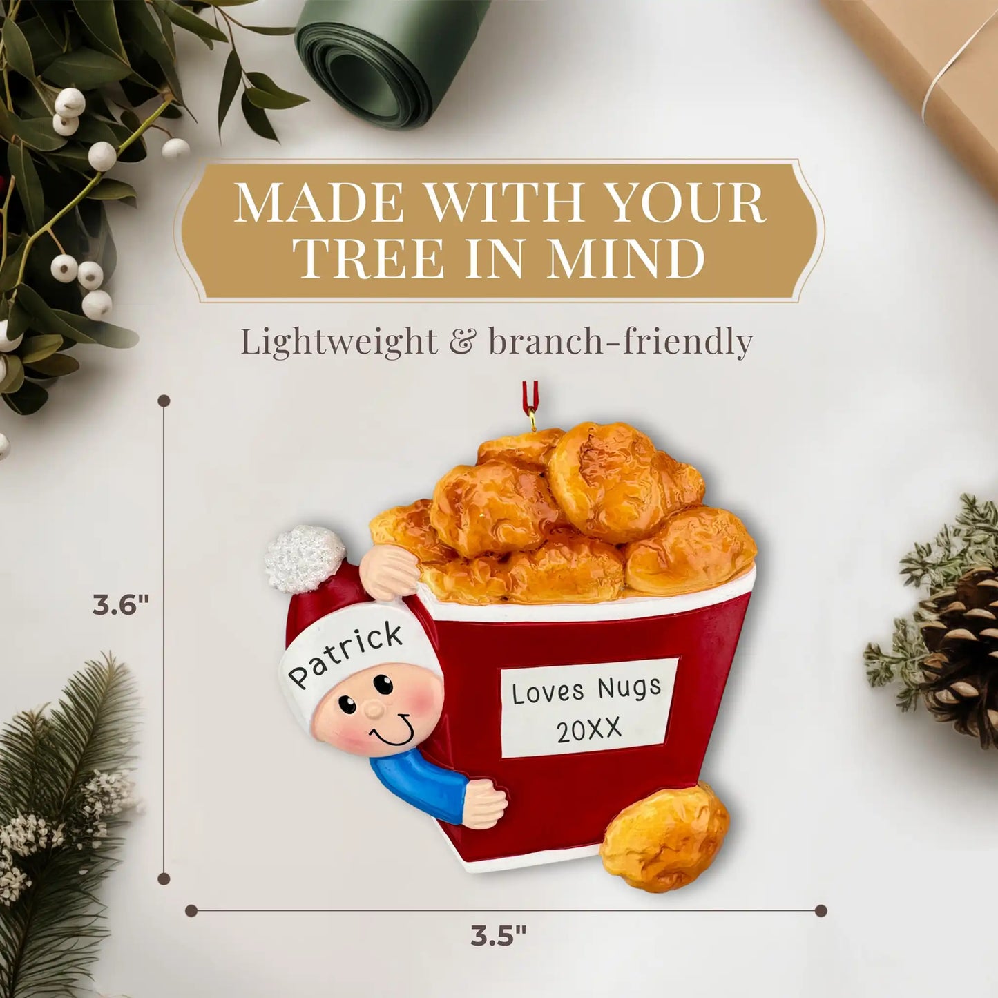 Adorno personalizado de nuggets de pollo