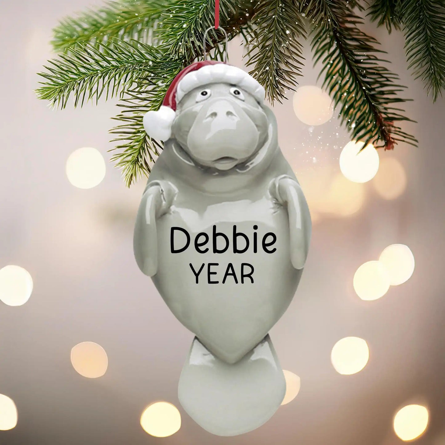 Manatee Christmas Ornament