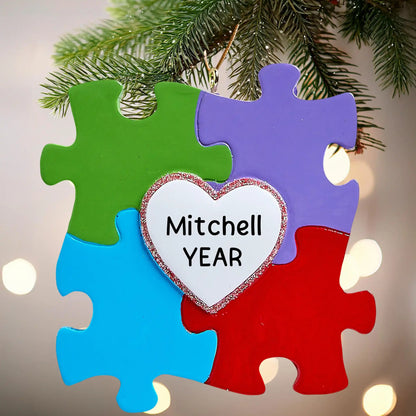 Adorno navideño sobre autismo 