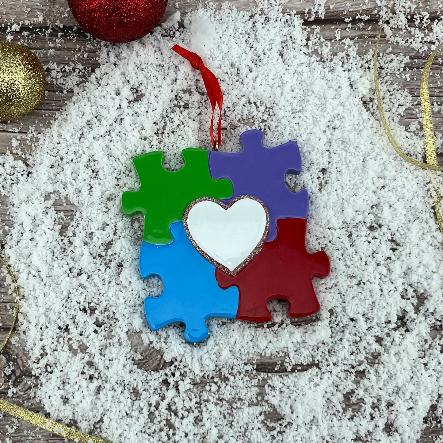 Adorno navideño sobre autismo 