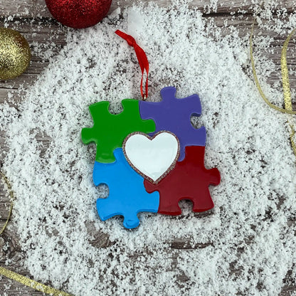 Adorno navideño sobre autismo 