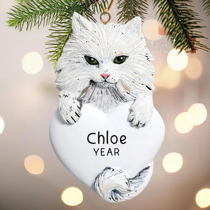 Persian Cat Christmas Ornament