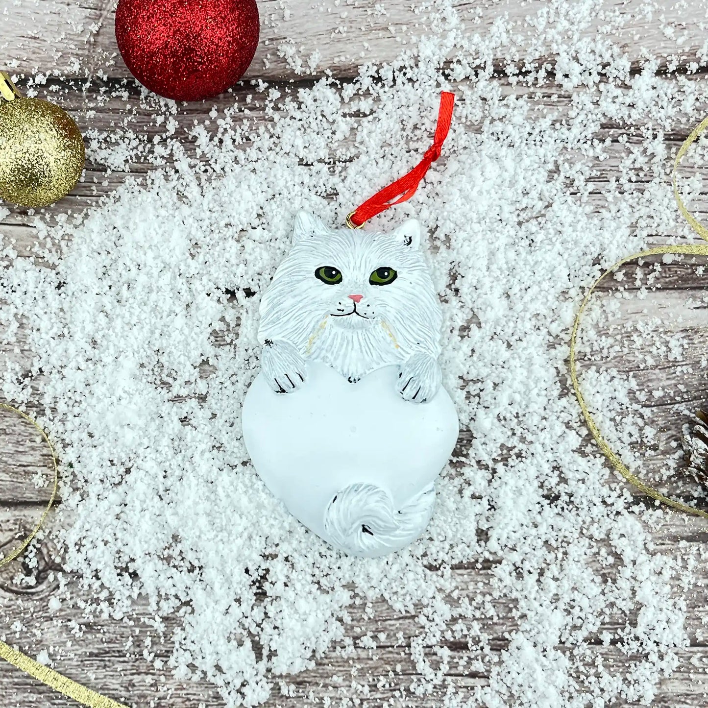Persian Cat Christmas Ornament