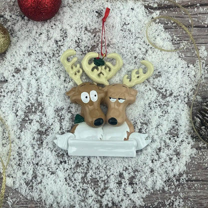 Reindeer Couple Christmas Ornament