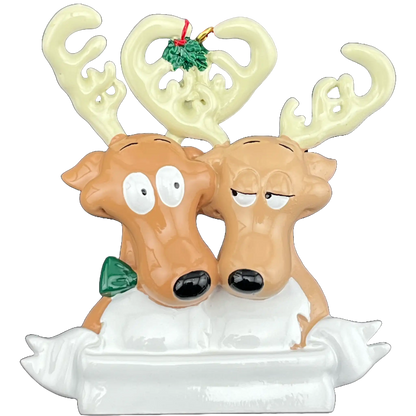 Reindeer Couple Christmas Ornament