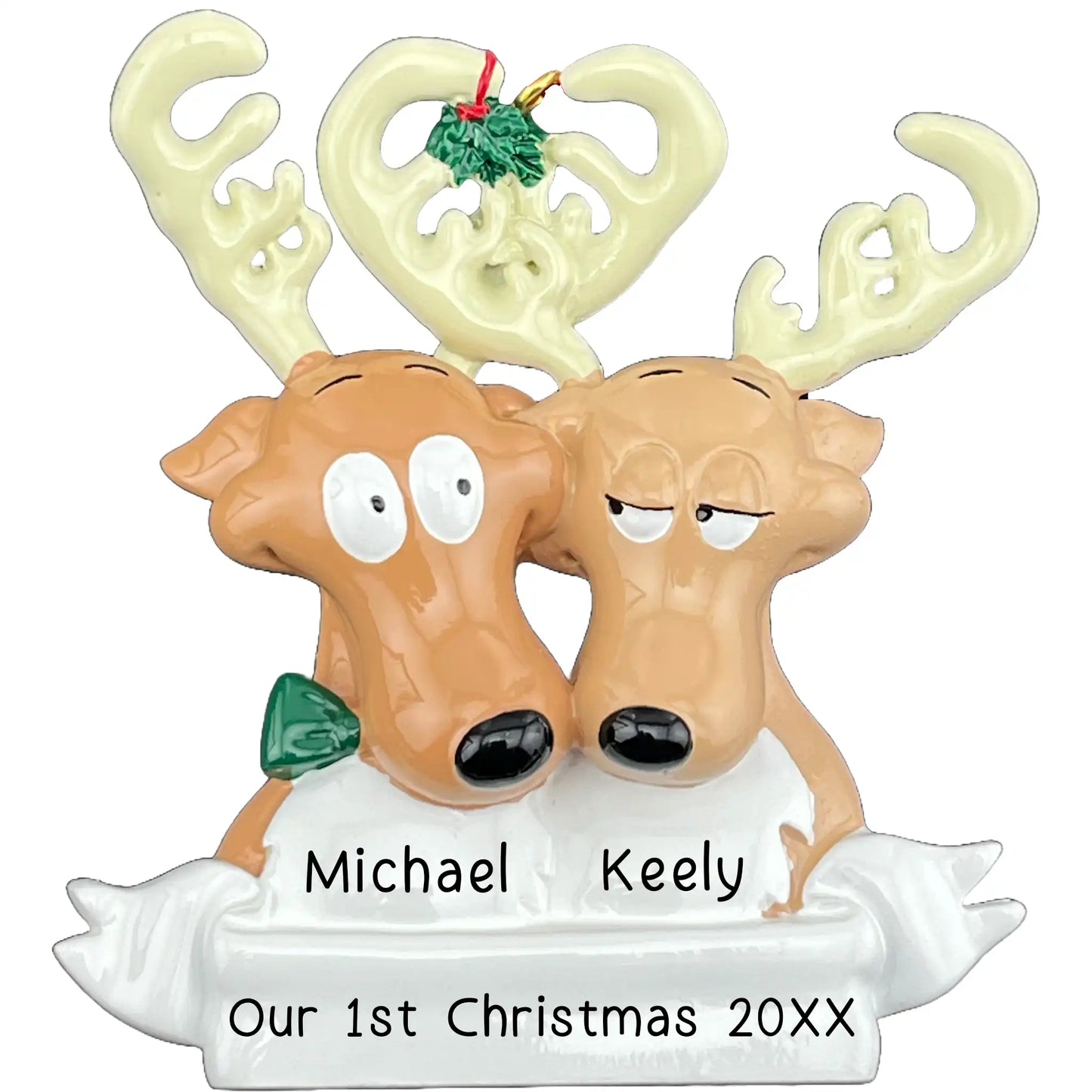 Reindeer Couple Christmas Ornament