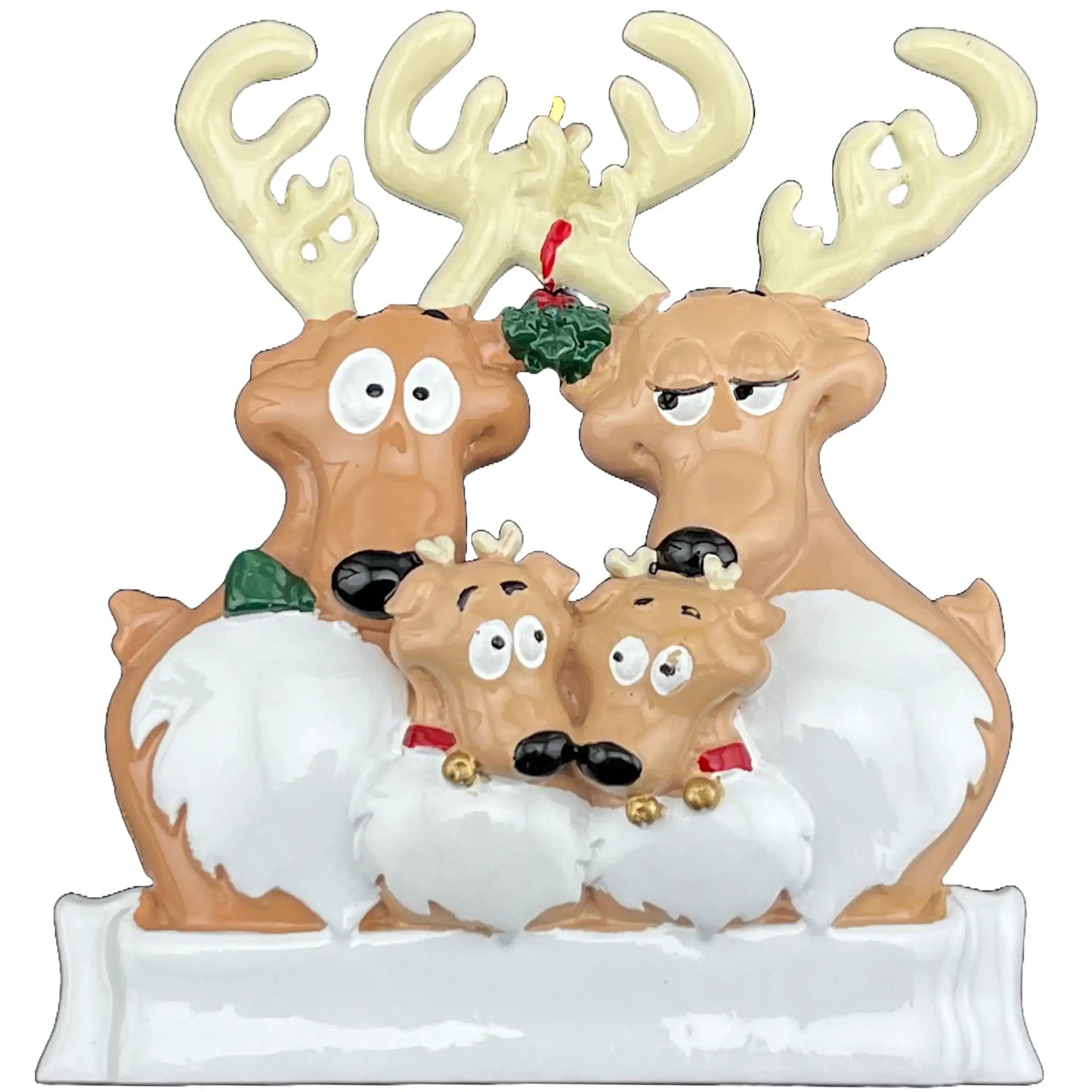 Reindeer Family of 4 Christmas Ornament