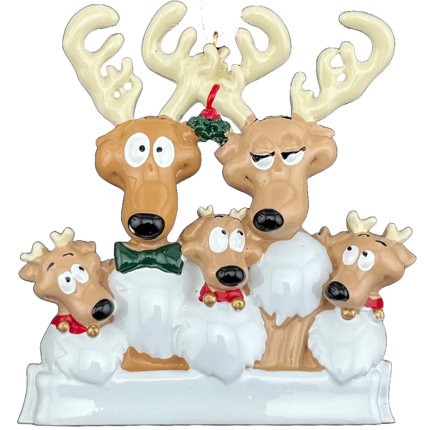 Reindeer Family of 5 Christmas Ornament